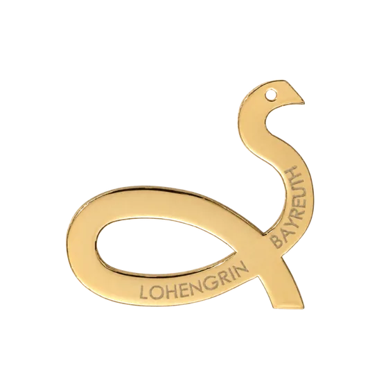 Richard Wagner Talisman Lohengrin in vergoldetem Edelstahl