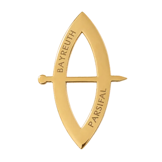 Richard Wagner Talisman Parsifal in vergoldetem Edelstahl
